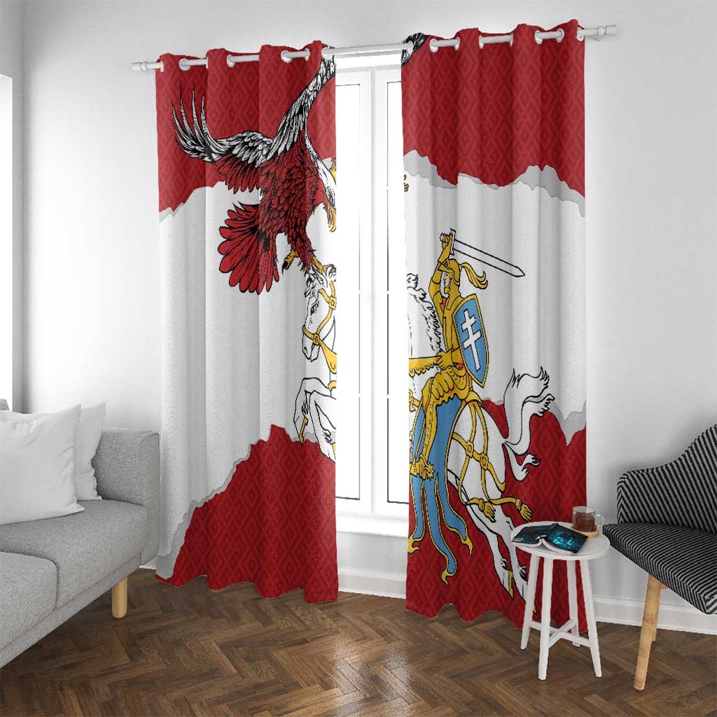 Poland-Lithuania Folk Patterns Window Curtain