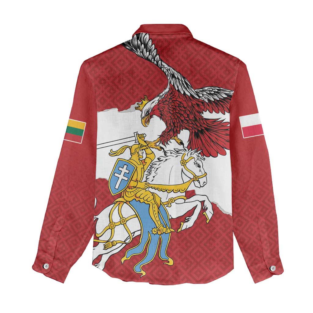 Poland-Lithuania Folk Patterns Women Casual Shirt