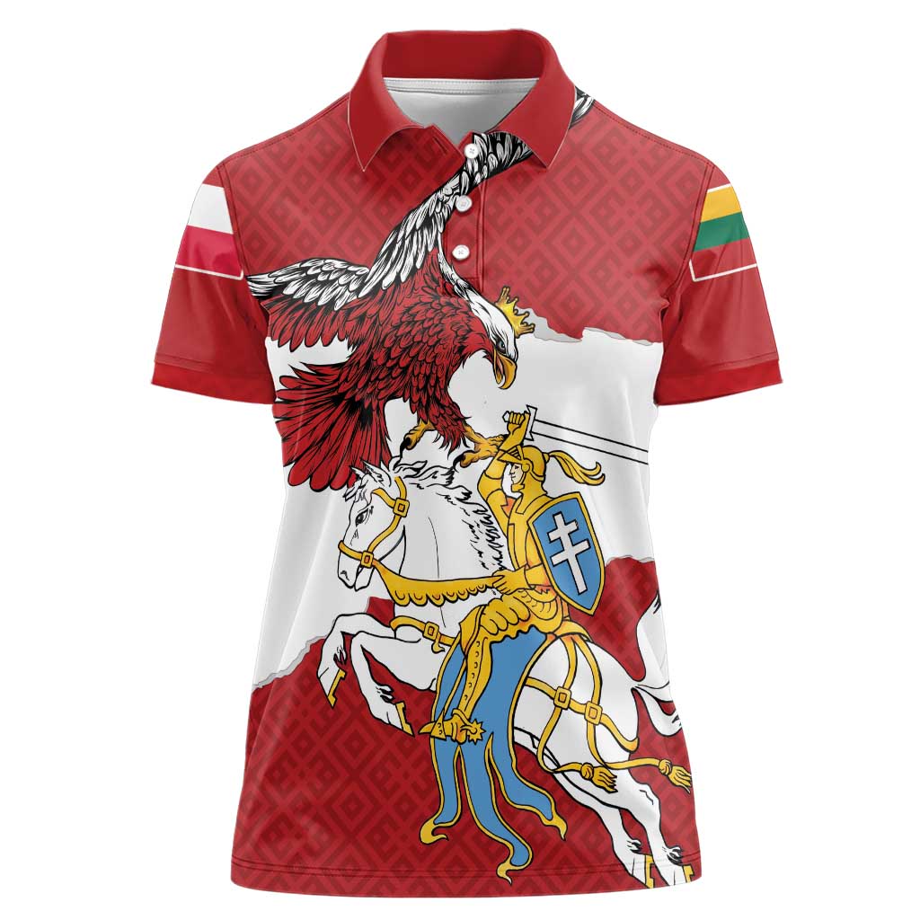 Poland-Lithuania Folk Patterns Women Polo Shirt