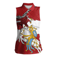 Poland-Lithuania Folk Patterns Women Sleeveless Polo Shirt