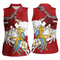 Poland-Lithuania Folk Patterns Women Sleeveless Polo Shirt
