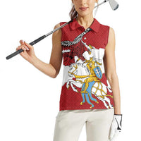 Poland-Lithuania Folk Patterns Women Sleeveless Polo Shirt