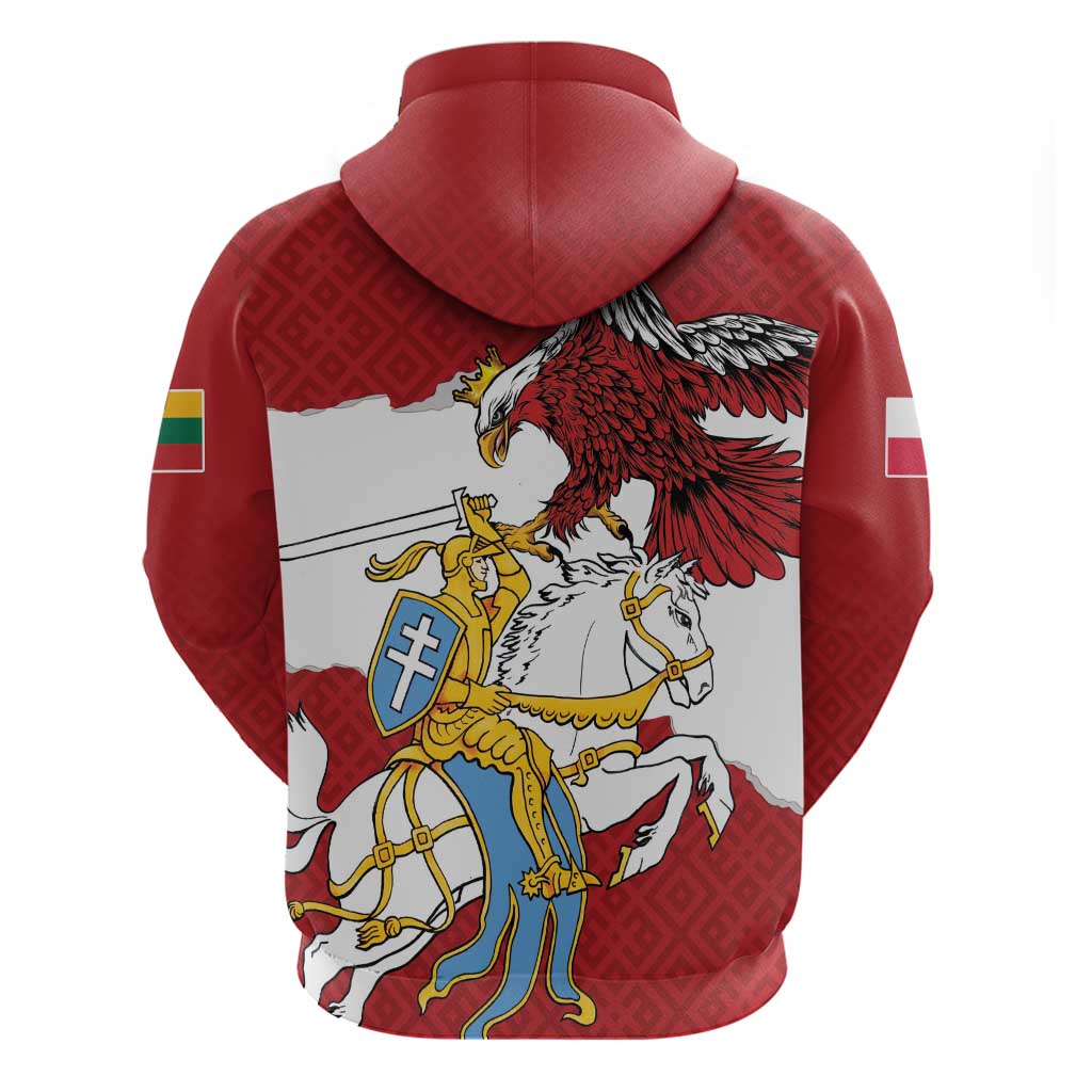 Poland-Lithuania Folk Patterns Zip Hoodie