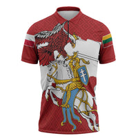 Poland-Lithuania Folk Patterns Zipper Polo Shirt