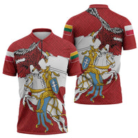 Poland-Lithuania Folk Patterns Zipper Polo Shirt