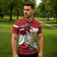 Poland-Lithuania Folk Patterns Zipper Polo Shirt