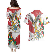 Poland-Lithuania Vytis and Royal Eagle Couples Matching Puletasi and Hawaiian Shirt