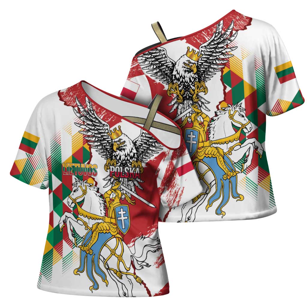 Poland-Lithuania Vytis and Royal Eagle Cross Shoulder Shirt