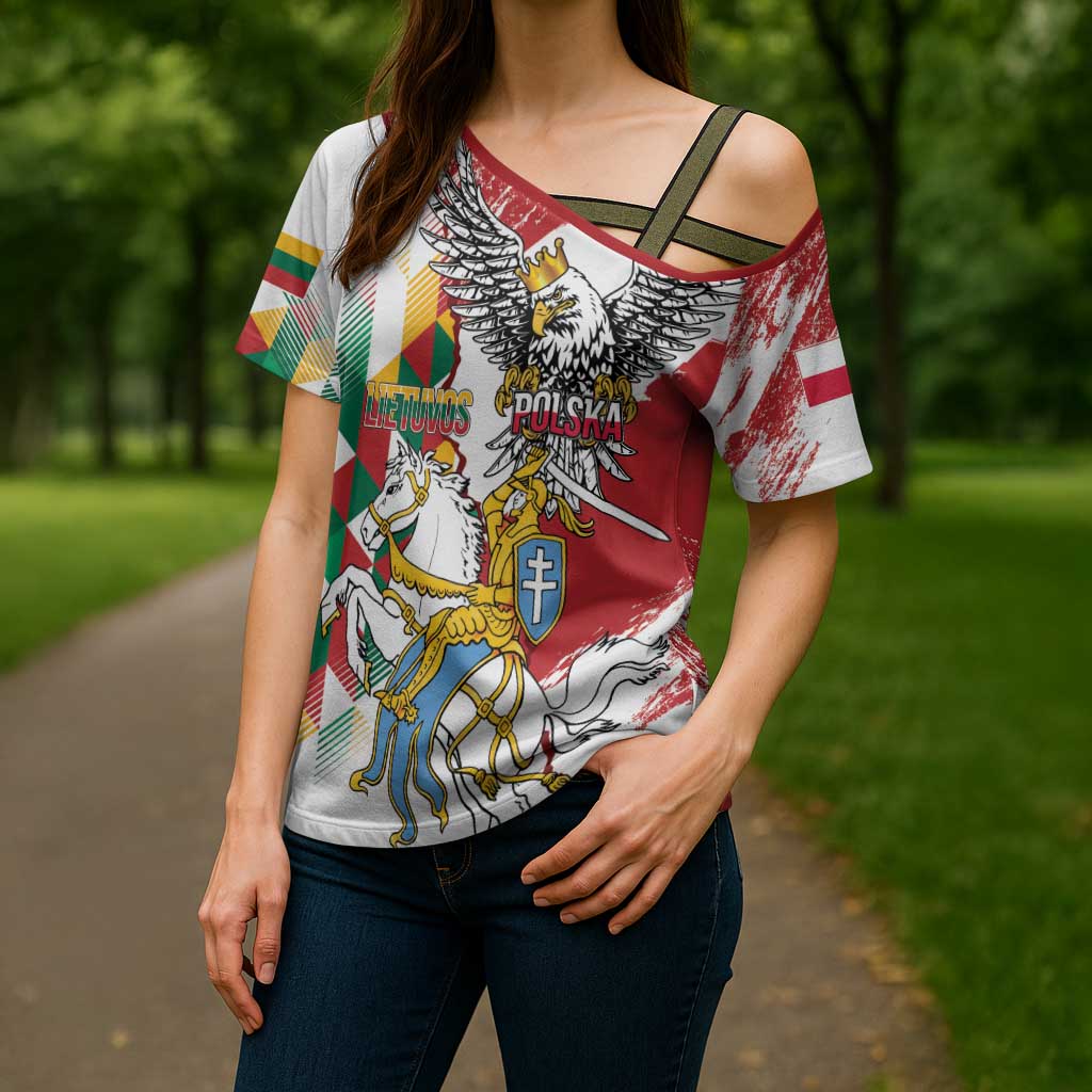 Poland-Lithuania Vytis and Royal Eagle Cross Shoulder Shirt