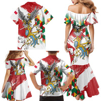 Poland-Lithuania Vytis and Royal Eagle Family Matching Mermaid Dress and Hawaiian Shirt