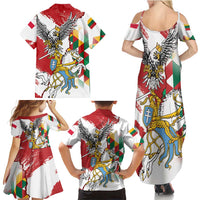Poland-Lithuania Vytis and Royal Eagle Family Matching Summer Maxi Dress and Hawaiian Shirt