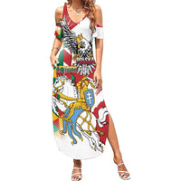 Poland-Lithuania Vytis and Royal Eagle Family Matching Summer Maxi Dress and Hawaiian Shirt