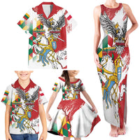 Poland-Lithuania Vytis and Royal Eagle Family Matching Tank Maxi Dress and Hawaiian Shirt