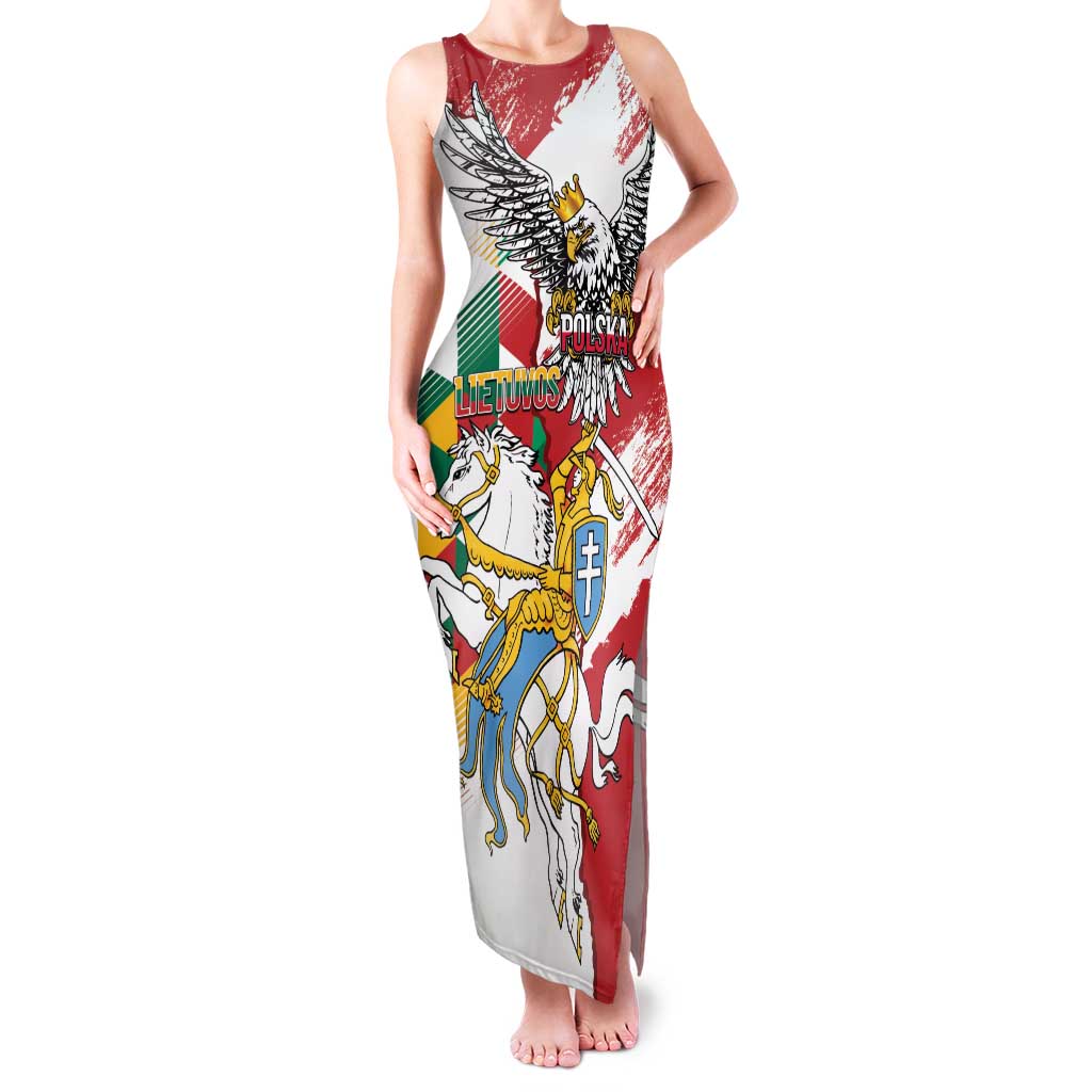 Poland-Lithuania Vytis and Royal Eagle Family Matching Tank Maxi Dress and Hawaiian Shirt