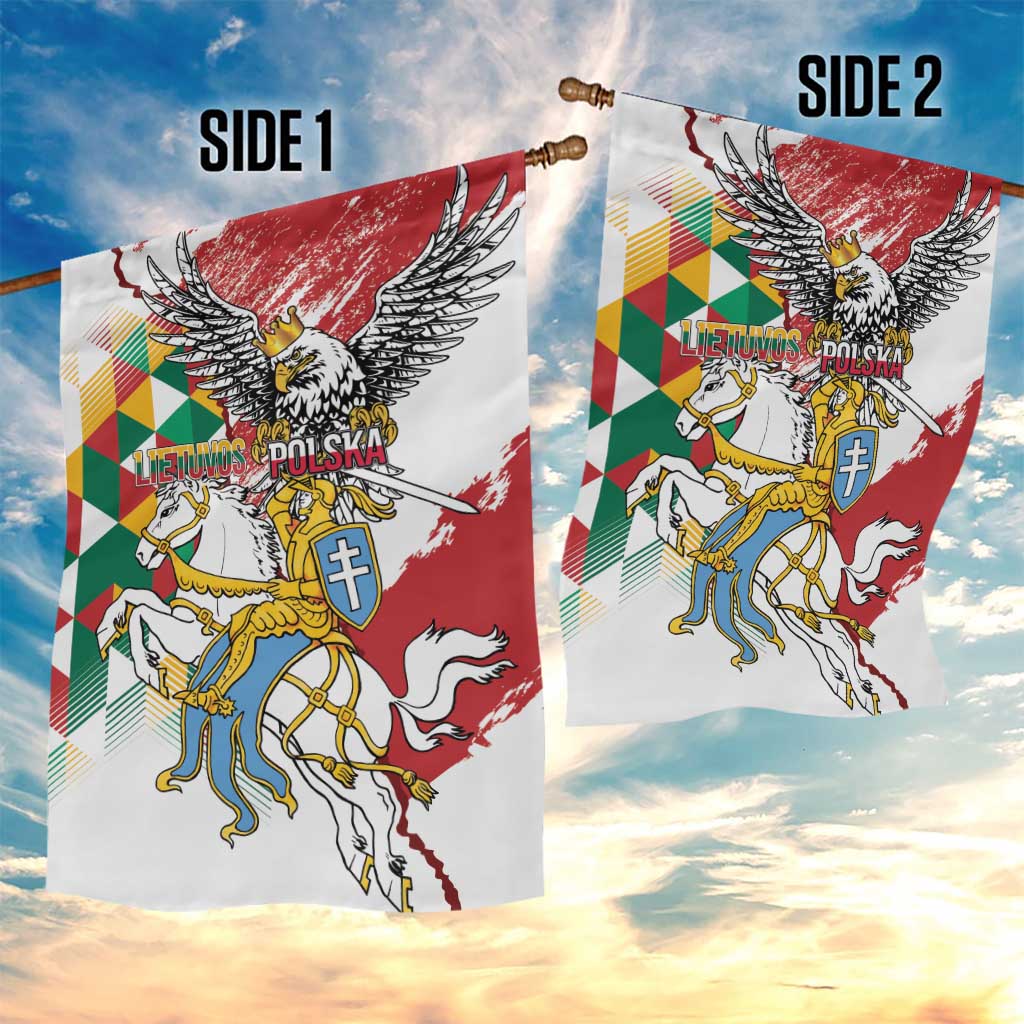 Poland-Lithuania Vytis and Royal Eagle Garden Flag