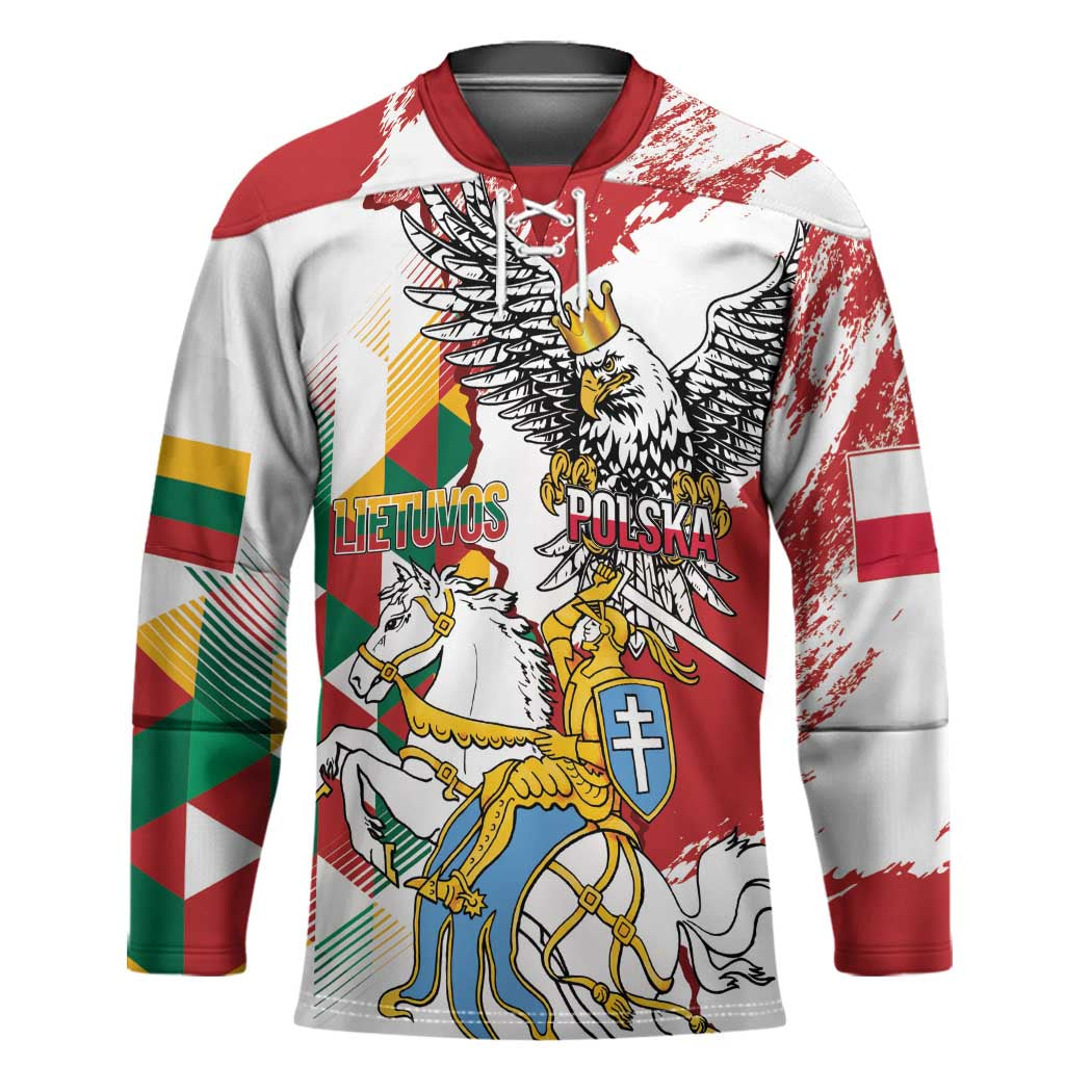 Poland-Lithuania Vytis and Royal Eagle Hockey Jersey