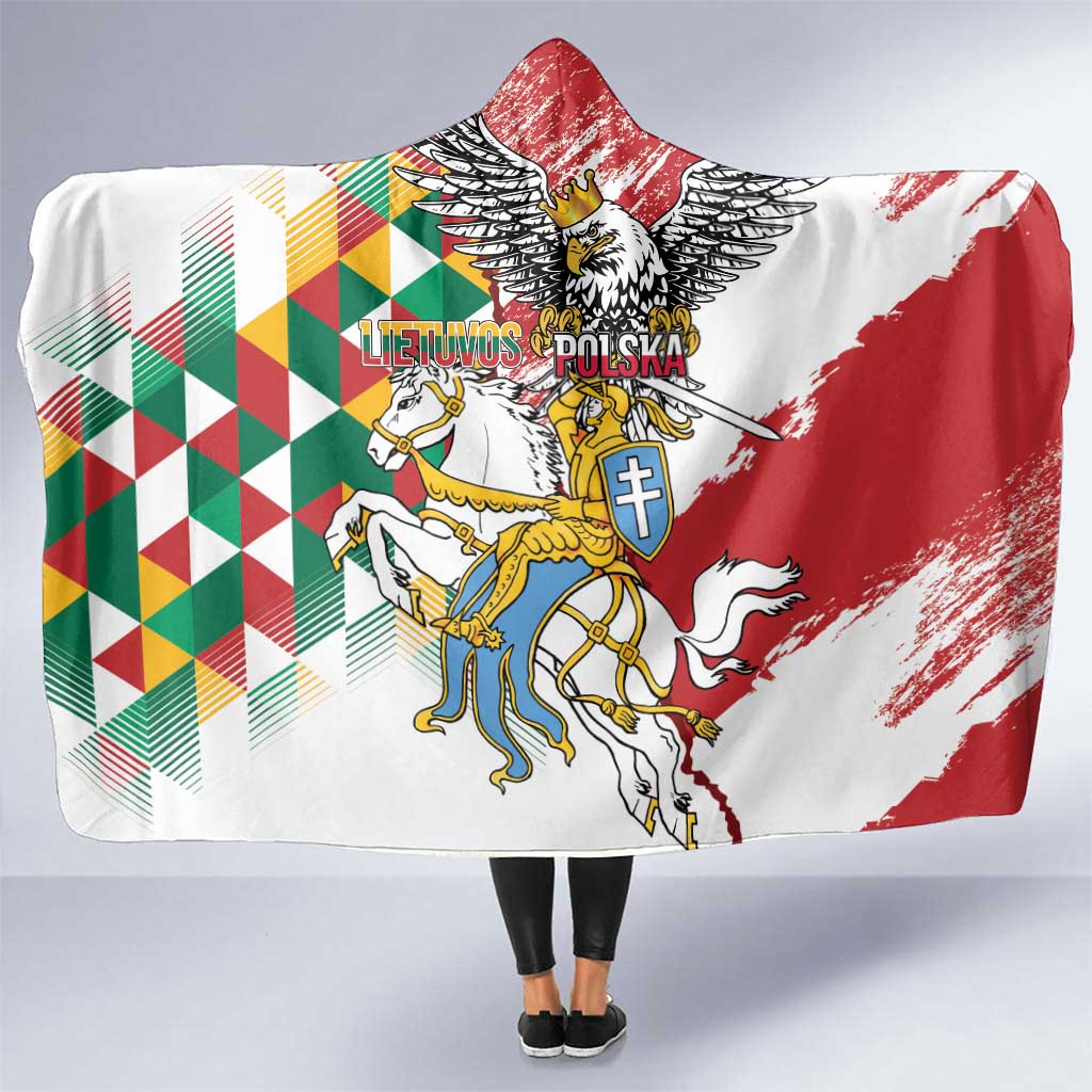 Poland-Lithuania Vytis and Royal Eagle Hooded Blanket