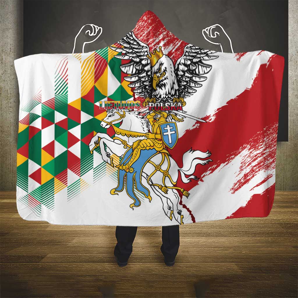 Poland-Lithuania Vytis and Royal Eagle Hooded Blanket