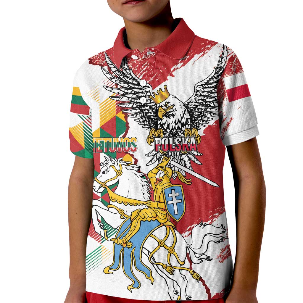 Poland-Lithuania Vytis and Royal Eagle Kid Polo Shirt