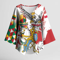 Poland-Lithuania Vytis and Royal Eagle Kimono Sleeve Blouse