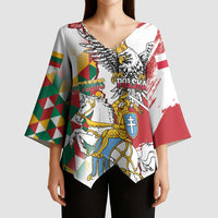 Poland-Lithuania Vytis and Royal Eagle Kimono Sleeve Blouse
