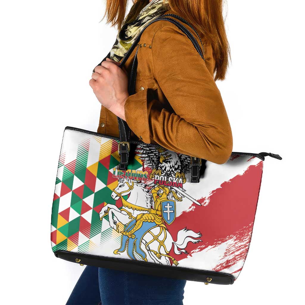 Poland-Lithuania Vytis and Royal Eagle Leather Tote Bag