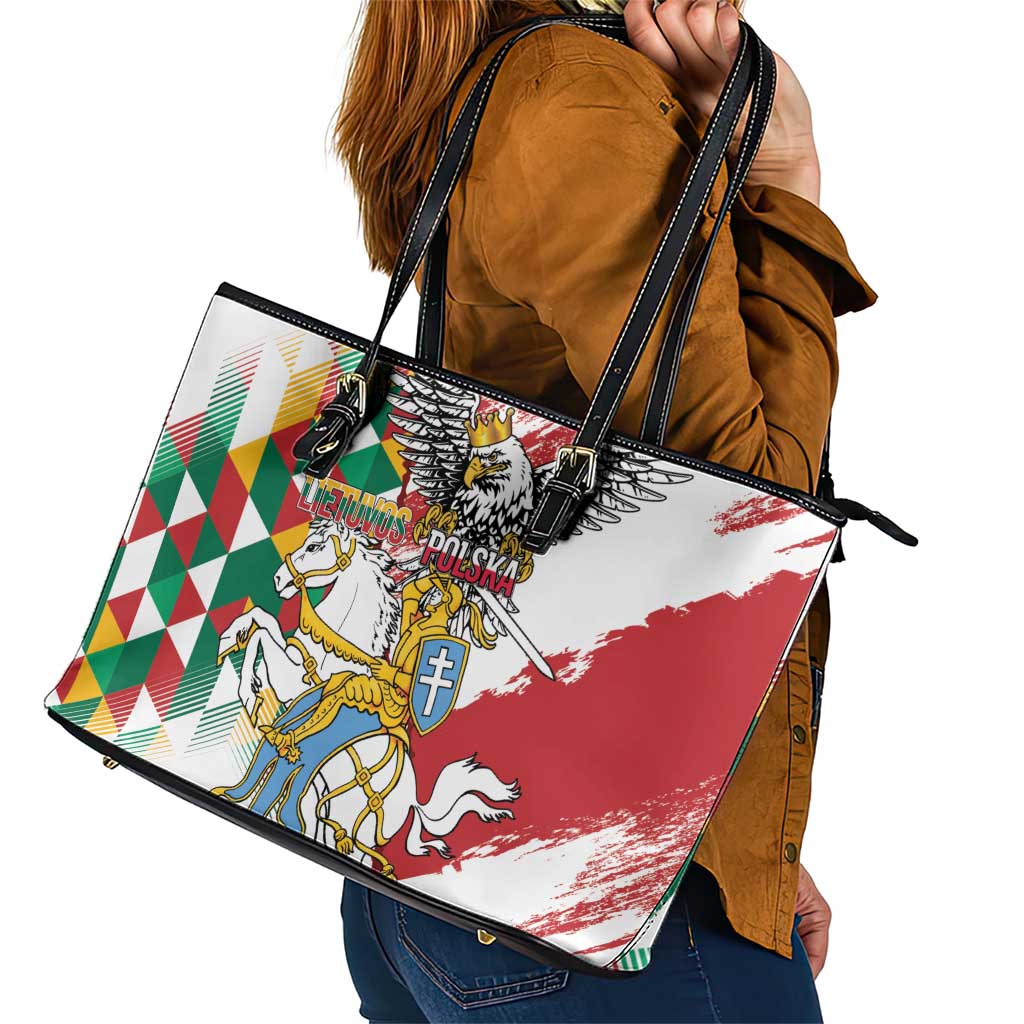 Poland-Lithuania Vytis and Royal Eagle Leather Tote Bag