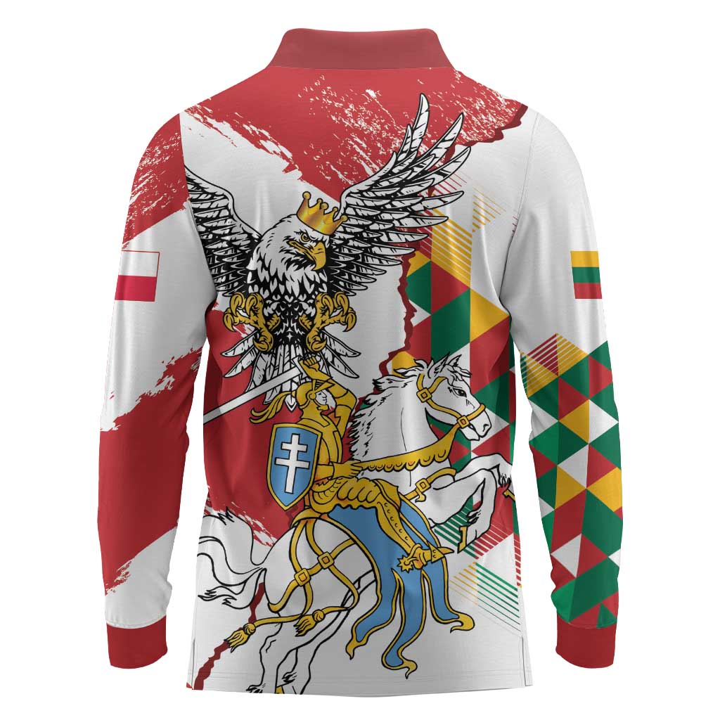 Poland-Lithuania Vytis and Royal Eagle Long Sleeve Polo Shirt