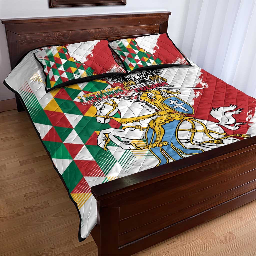 Poland-Lithuania Vytis and Royal Eagle Quilt Bed Set