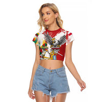 Poland-Lithuania Vytis and Royal Eagle Raglan Cropped T Shirt
