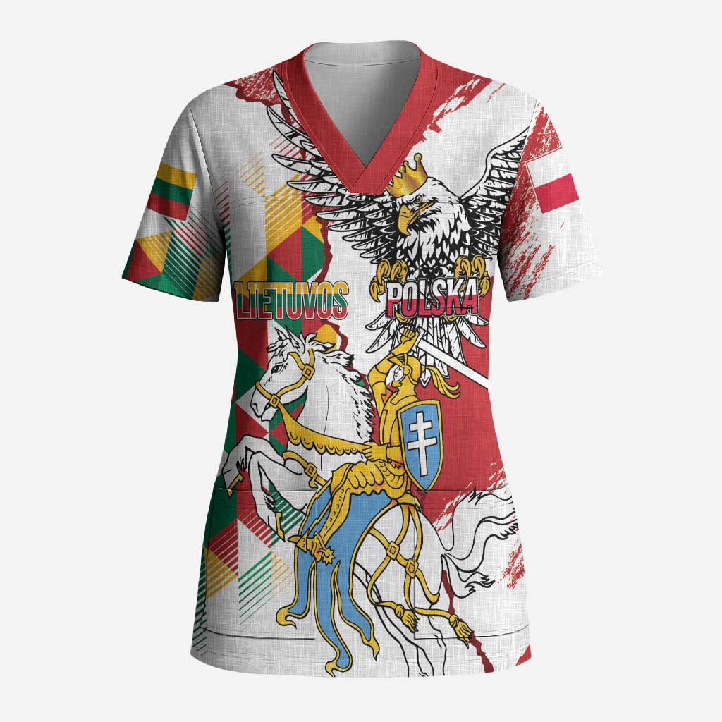 Poland-Lithuania Vytis and Royal Eagle Scrub Top