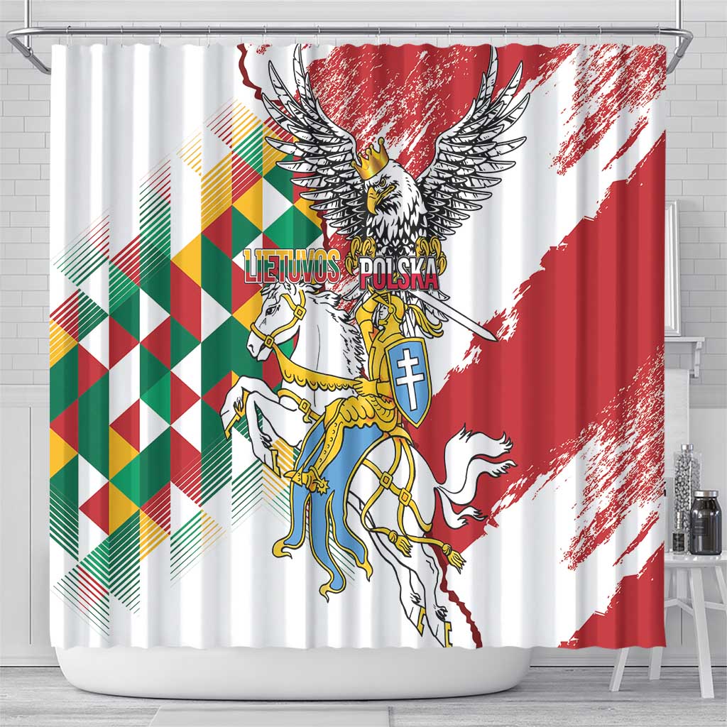 Poland-Lithuania Vytis and Royal Eagle Shower Curtain