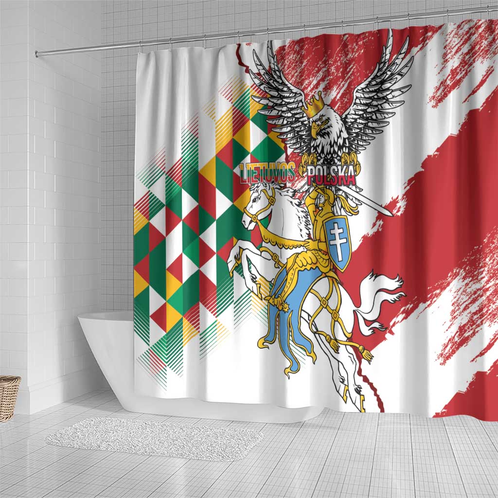 Poland-Lithuania Vytis and Royal Eagle Shower Curtain