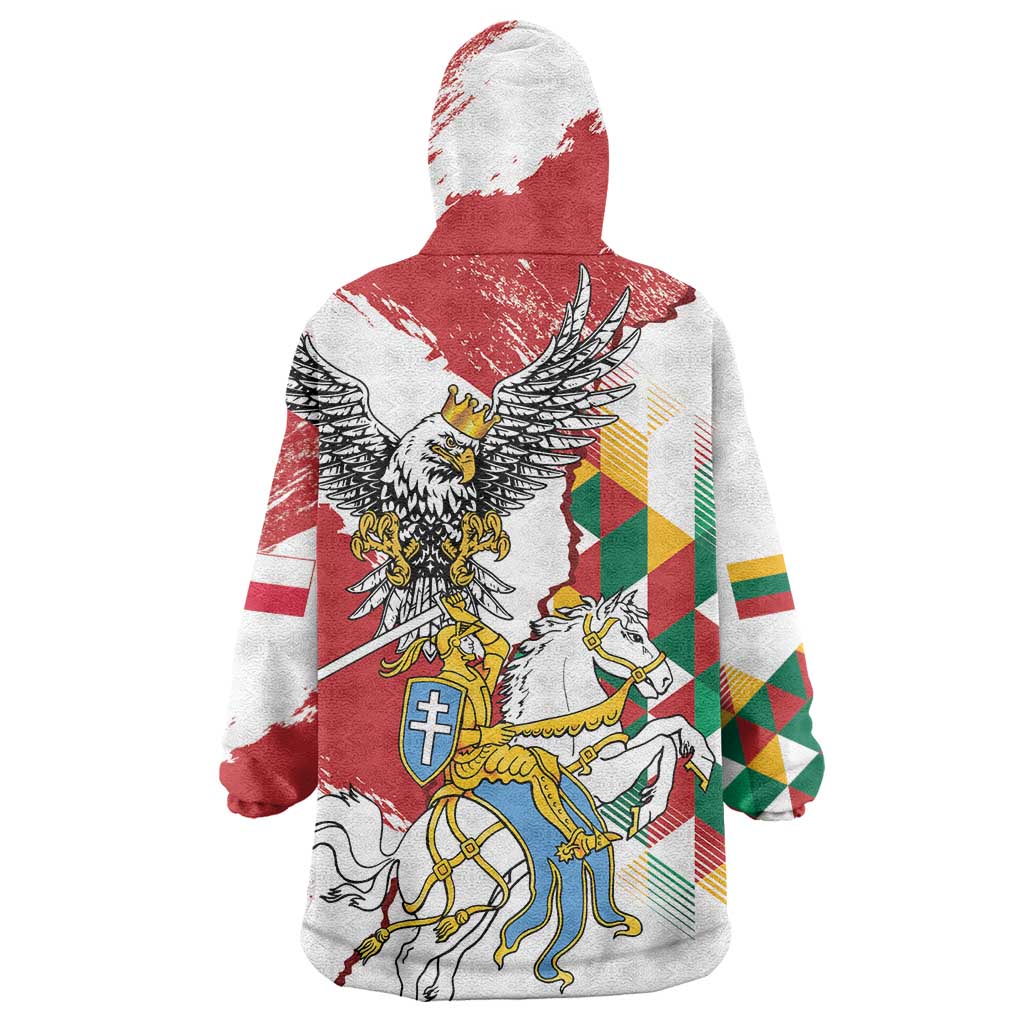 Poland-Lithuania Vytis and Royal Eagle Wearable Blanket Hoodie