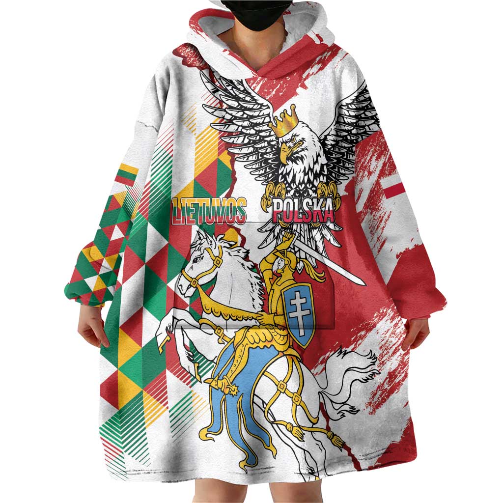 Poland-Lithuania Vytis and Royal Eagle Wearable Blanket Hoodie