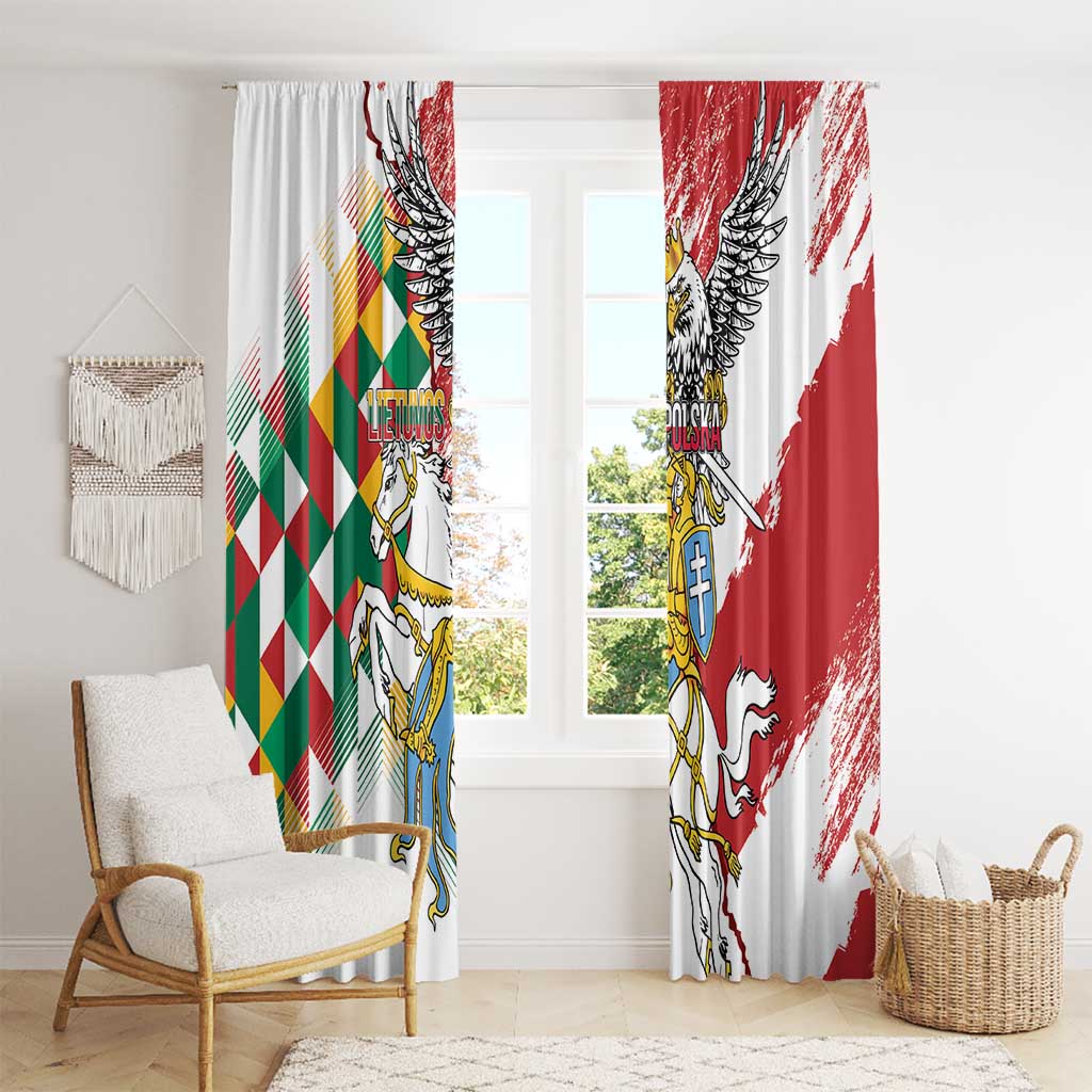 Poland-Lithuania Vytis and Royal Eagle Window Curtain