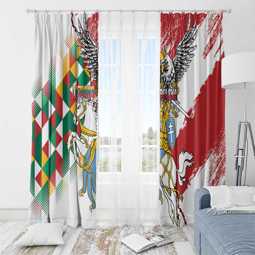 Poland-Lithuania Vytis and Royal Eagle Window Curtain