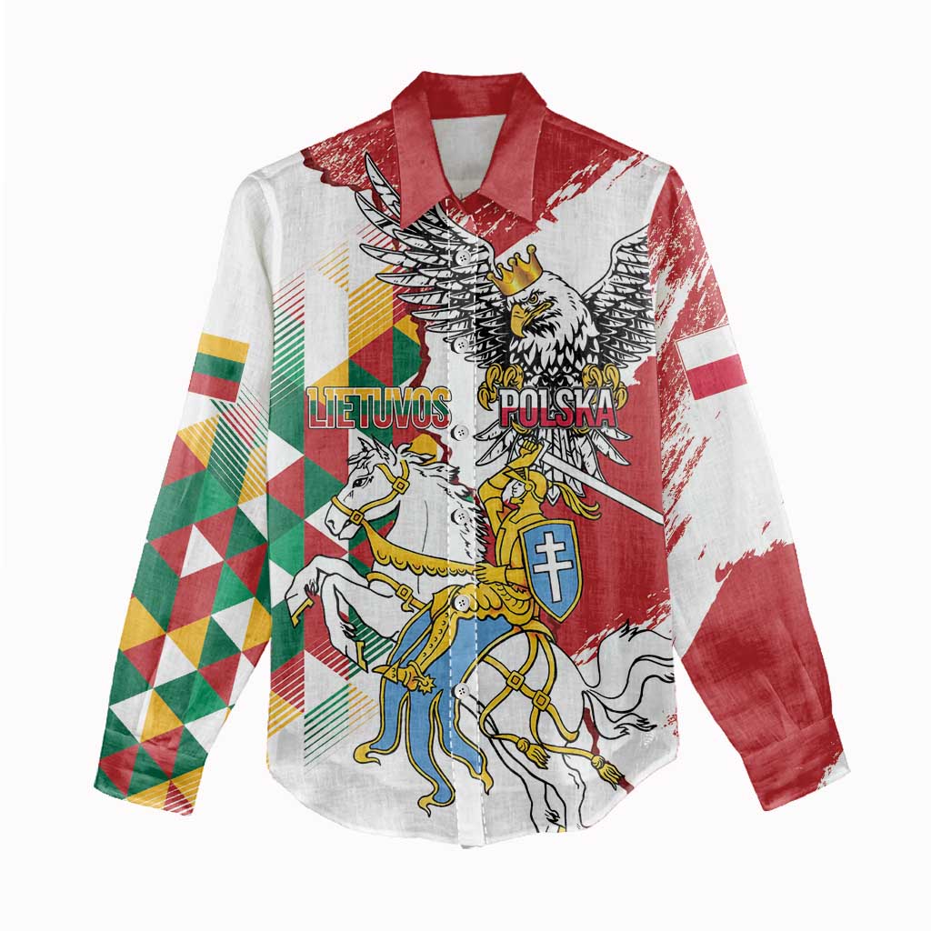 Poland-Lithuania Vytis and Royal Eagle Women Casual Shirt