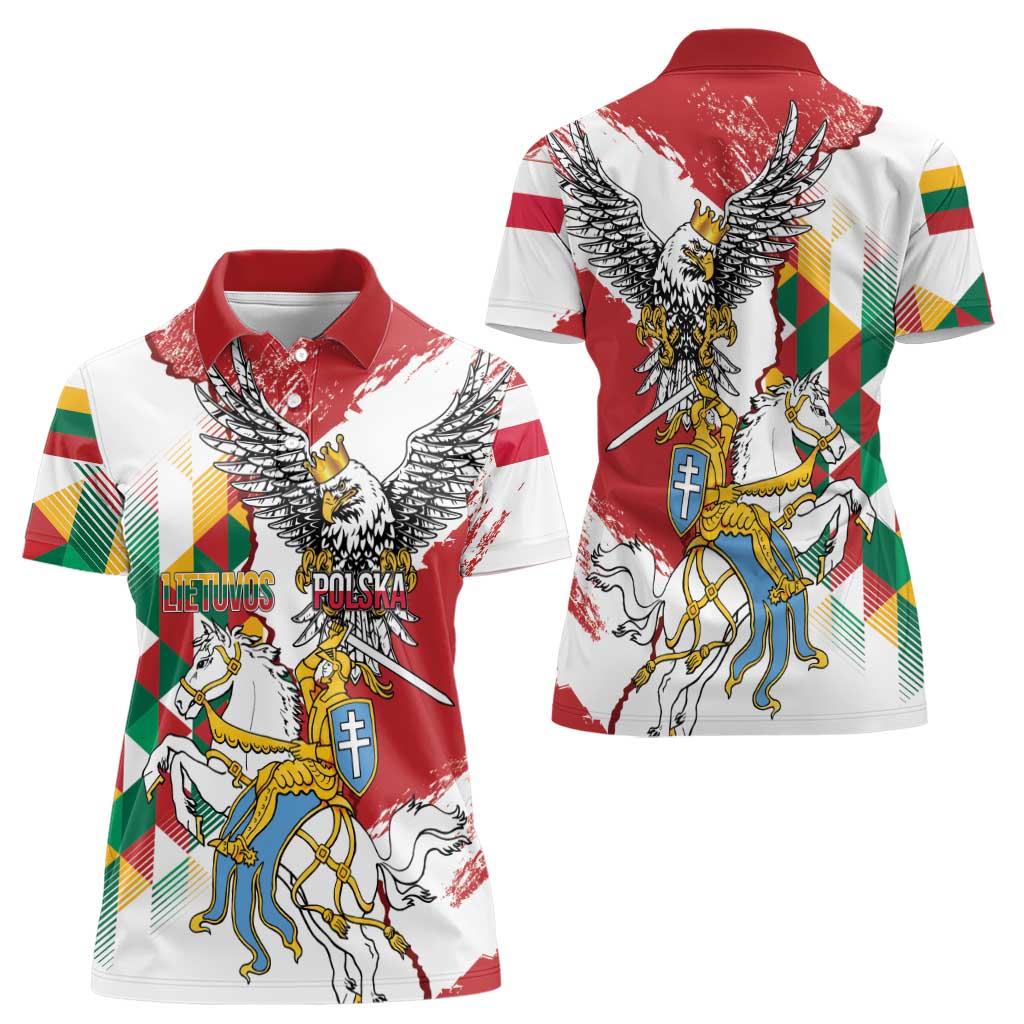 Poland-Lithuania Vytis and Royal Eagle Women Polo Shirt