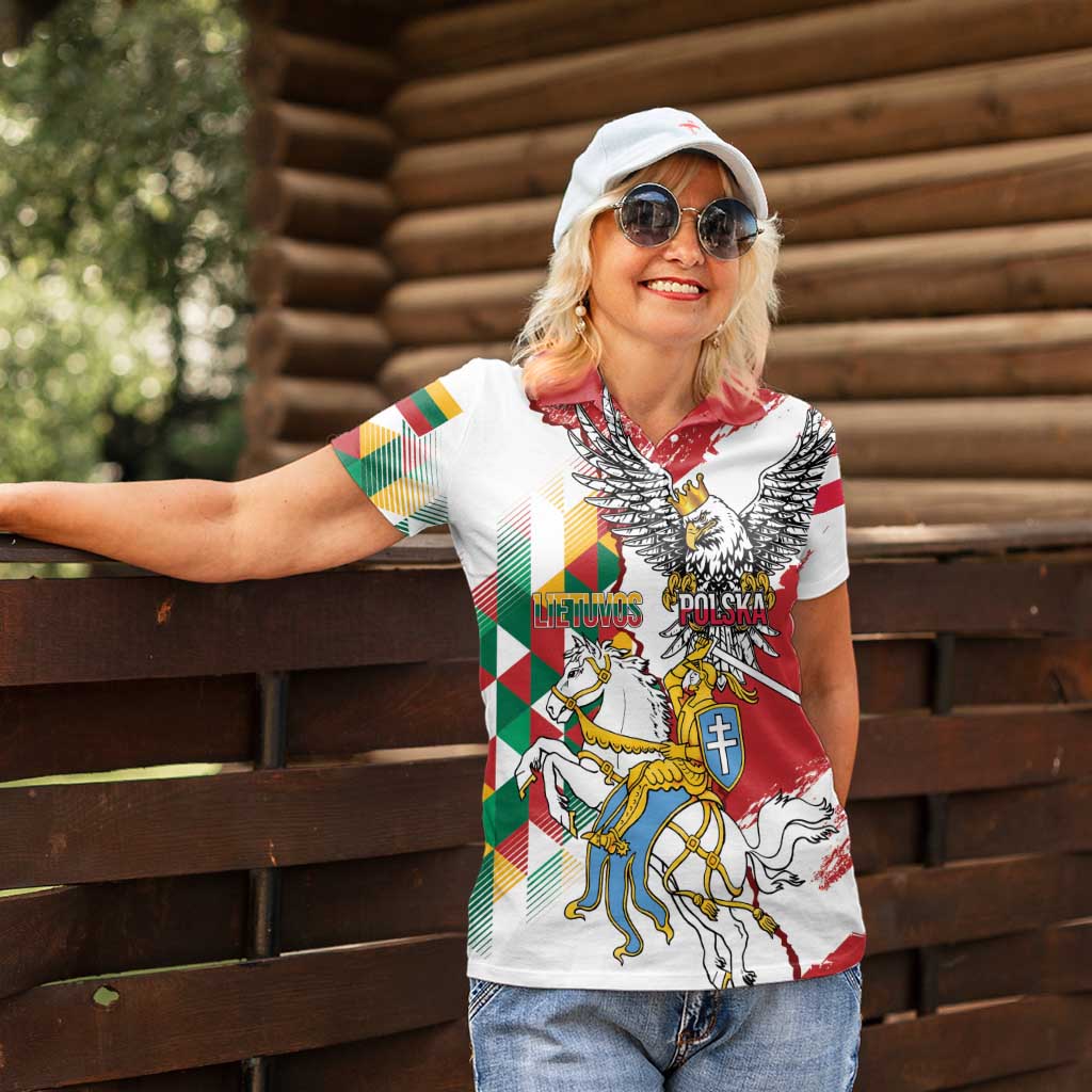 Poland-Lithuania Vytis and Royal Eagle Women Polo Shirt