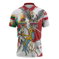 Poland-Lithuania Vytis and Royal Eagle Zipper Polo Shirt