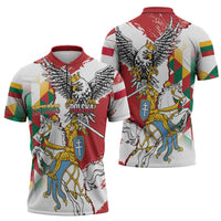 Poland-Lithuania Vytis and Royal Eagle Zipper Polo Shirt