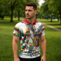 Poland-Lithuania Vytis and Royal Eagle Zipper Polo Shirt