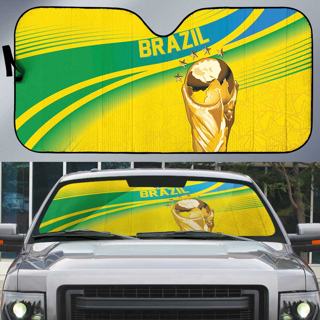 Brazil WC2026 Auto Sun Shade Pentacampeón Canaries
