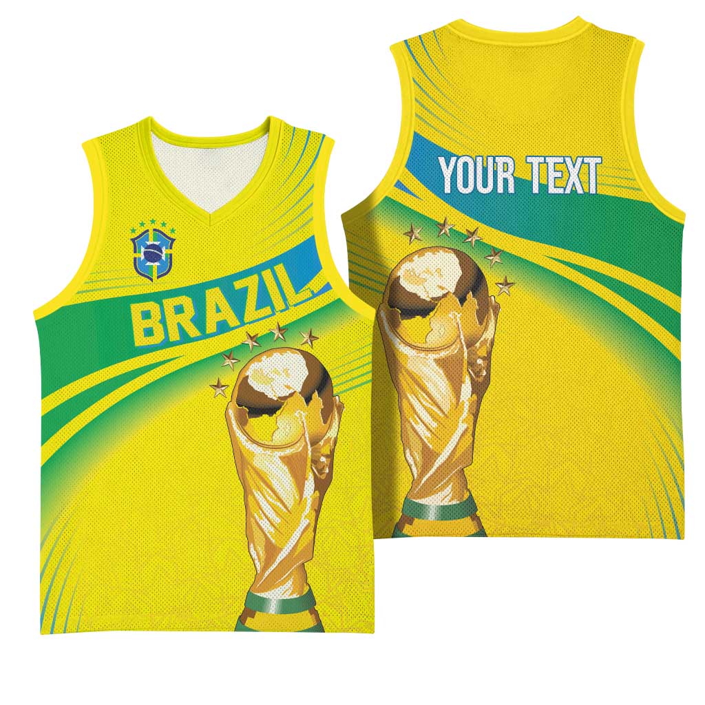 Brazil WC2026 Personalized Basketball Jersey Pentacampeón Canaries
