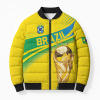 Brazil WC2026 Personalized Bomber Puffer Jacket Pentacampeón Canaries