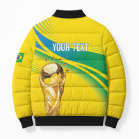 Brazil WC2026 Personalized Bomber Puffer Jacket Pentacampeón Canaries