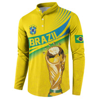 Brazil WC2026 Personalized Button Sweatshirt Pentacampeón Canaries