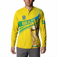 Brazil WC2026 Personalized Button Sweatshirt Pentacampeón Canaries