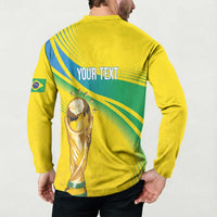 Brazil WC2026 Personalized Button Sweatshirt Pentacampeón Canaries